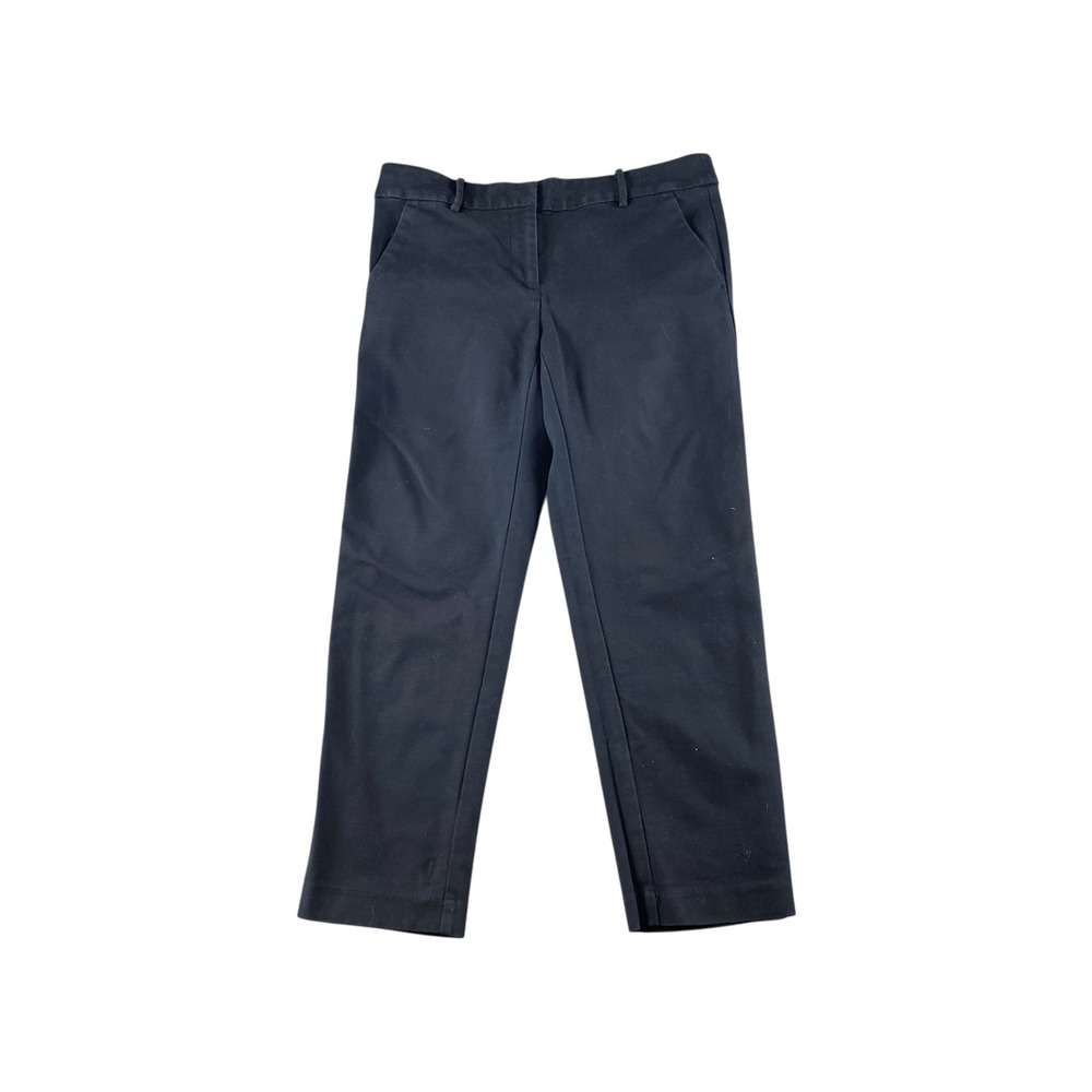LOFT The Riviera Slim Pants Black Size 6 Flat Front‎ Ankle Crop